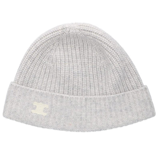 Celine Aa07d317v.08gc Triomphe Embroidered Knit Hat Men's
