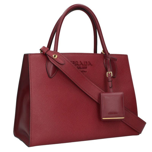 Prada 1ba155 Monochrome Logo 2WAY Handbag Women