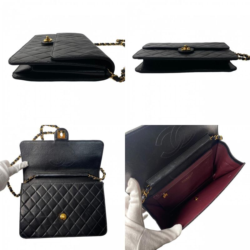 Chanel Women's Matelasse Turnlock Chain Shoulder Bag 7" Diagonal Crossbody