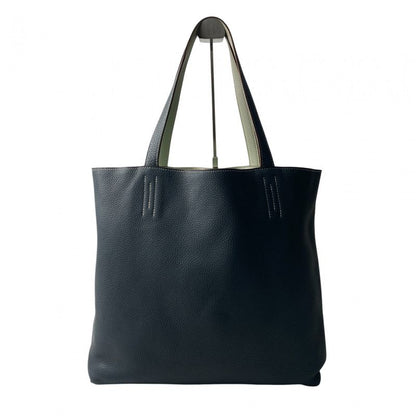 Hermes Women's Double Sens 36 Ciel Pearl Grey Tote Bag ◻Q Engraved Shoulder