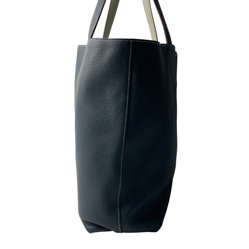 Hermes Women's Double Sens 36 Ciel Pearl Grey Tote Bag ◻Q Engraved Shoulder