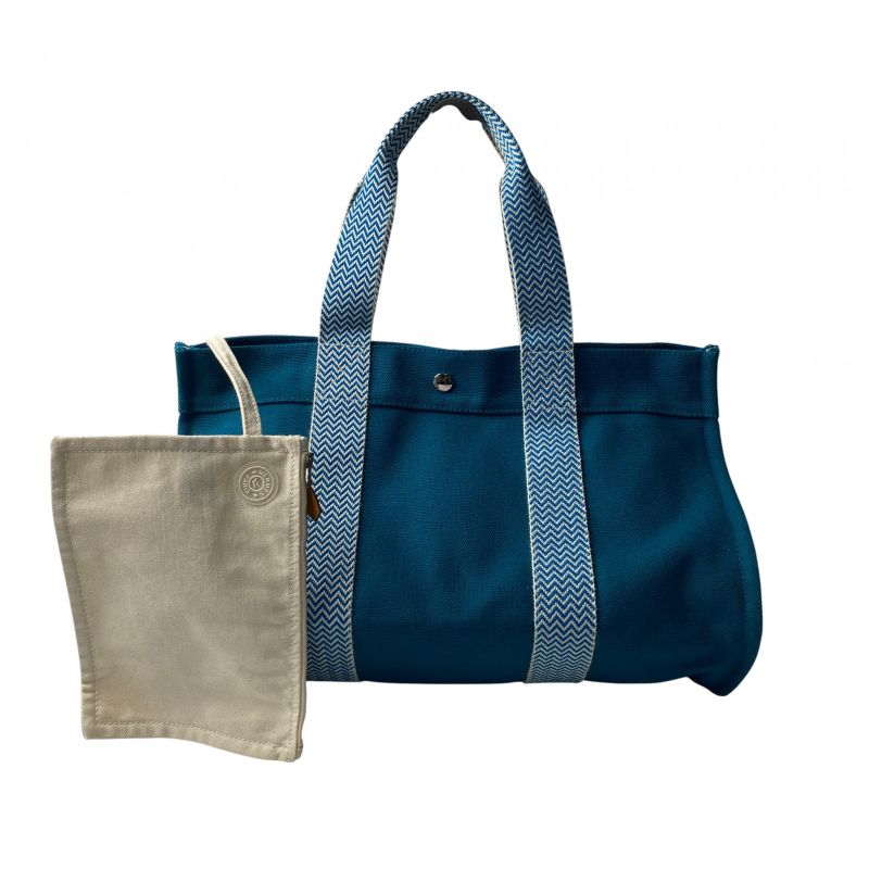 Hermes Women's Cannes MM Pouch Canvas Tote Bag