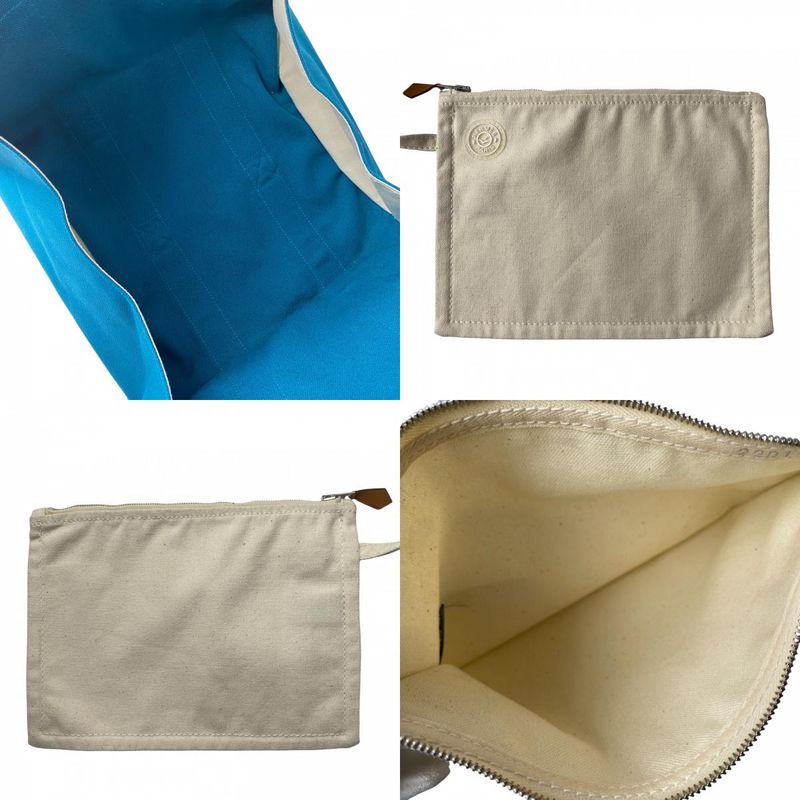 Hermes Women's Cannes MM Pouch Canvas Tote Bag