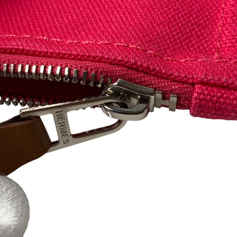 Unused Hermes Women's Flat Pouch Yachting GM Pink