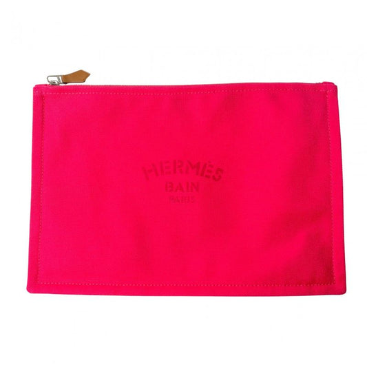 Unused Hermes Women's Flat Pouch Yachting GM Pink