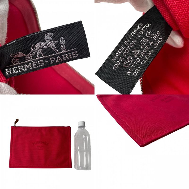 Unused Hermes Women's Flat Pouch Yachting GM Pink