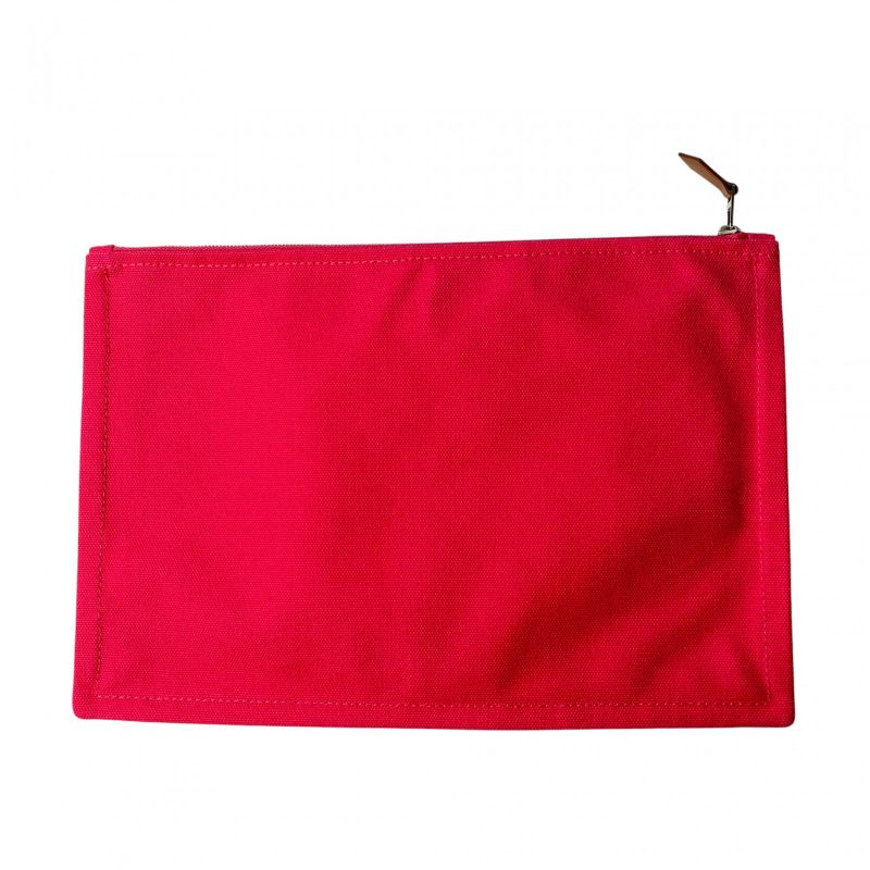 Unused Hermes Women's Flat Pouch Yachting GM Pink