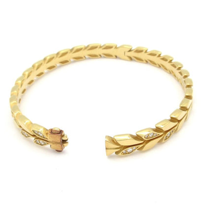 Tiffany & Co Bangle Similar Victoria Vine Hinge Bangle 18K Yellow Gold X