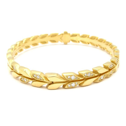 Tiffany & Co Bangle Similar Victoria Vine Hinge Bangle 18K Yellow Gold X