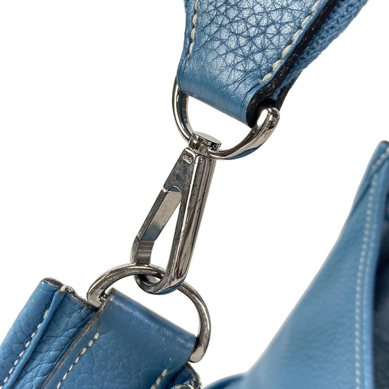 Hermes Shoulder Bag Evelyn 3 III PM Blue Jean Silver Hardware