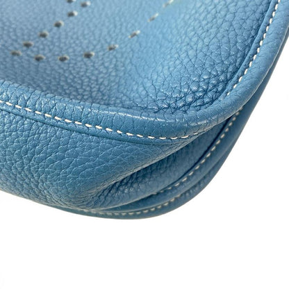 Hermes Shoulder Bag Evelyn 3 III PM Blue Jean Silver Hardware