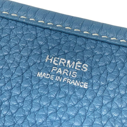 Hermes Shoulder Bag Evelyn 3 III PM Blue Jean Silver Hardware