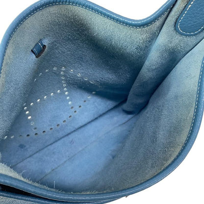 Hermes Shoulder Bag Evelyn 3 III PM Blue Jean Silver Hardware