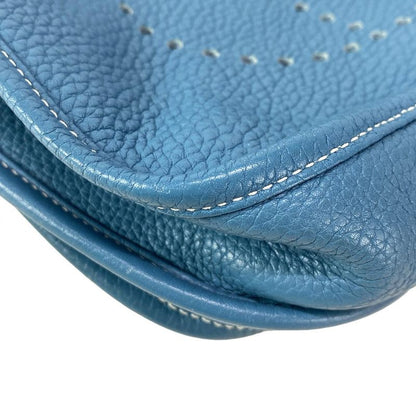 Hermes Shoulder Bag Evelyn 3 III PM Blue Jean Silver Hardware
