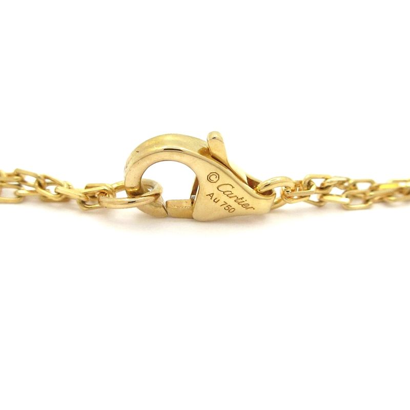 Cartier Necklace Love Circle 18K Yellow Gold X Diamonds 2P Diamonds