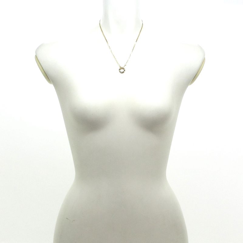 Cartier Necklace Love Circle 18K Yellow Gold X Diamonds 2P Diamonds