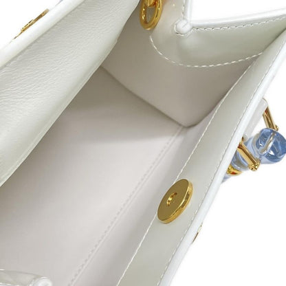 Gucci Diana Mini Tote Bag 832936 White And Light Blue Mini Bag With Plastic