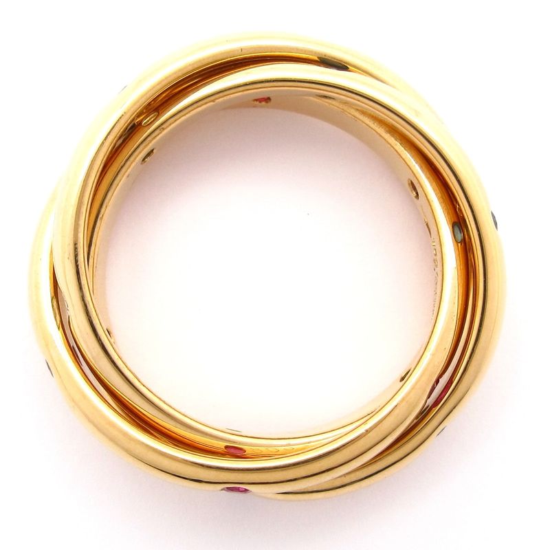 Cartier 3ring 53 Constellation 18K Yellow Gold X Diamonds X Rubies X Sapphires