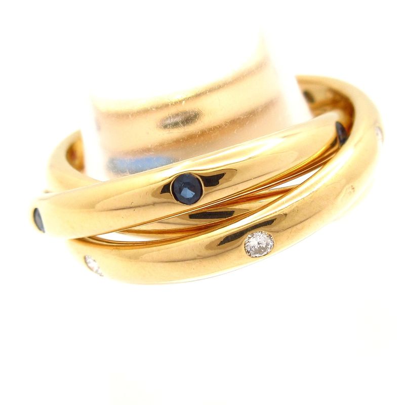 Cartier 3ring 53 Constellation 18K Yellow Gold X Diamonds X Rubies X Sapphires