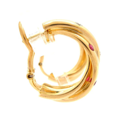 Cartier Earrings Constellation 18K Yellow Gold X Diamonds X Ruby X Sapphire