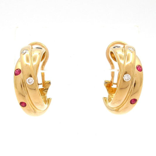 Cartier Earrings Constellation 18K Yellow Gold X Diamonds X Ruby X Sapphire