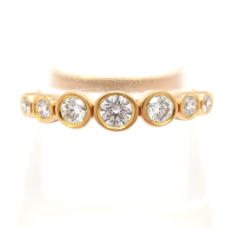 Tiffany & Co Ring Tiffany Jazz Graduated Band Ring 18K Pink Gold X Diamonds 7P