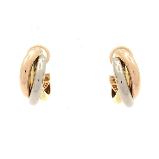 Cartier Earrings Trinity 18K Three-color Clip Type