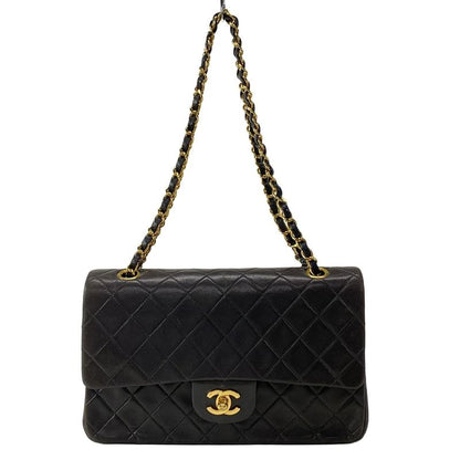 Chanel Shoulder Bag Double Flap Matelasse A01112 Black Chain Shoulder/gold