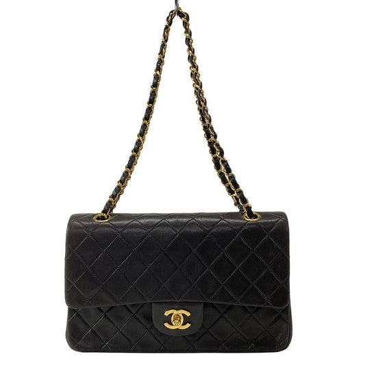 Chanel Shoulder Bag Double Flap Matelasse A01112 Black Chain Shoulder/gold