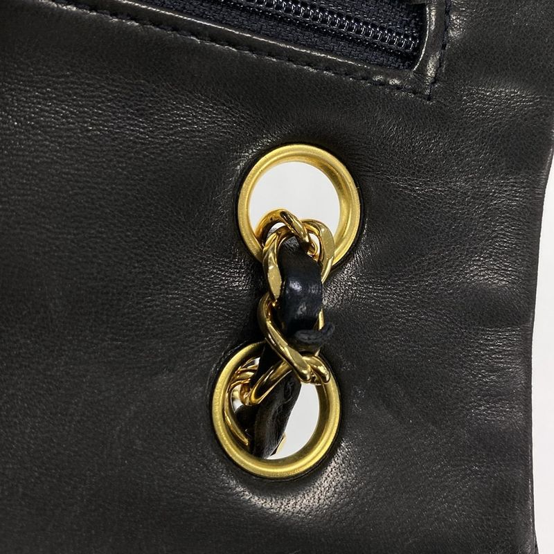 Chanel Shoulder Bag Double Flap Matelasse A01112 Black Chain Shoulder/gold