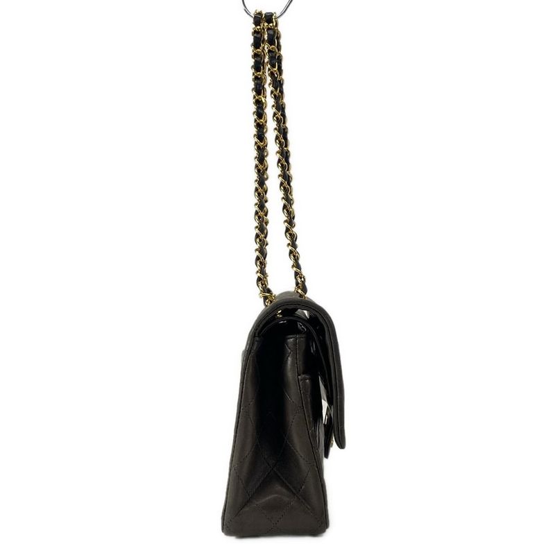 Chanel Shoulder Bag Double Flap Matelasse A01112 Black Chain Shoulder/gold