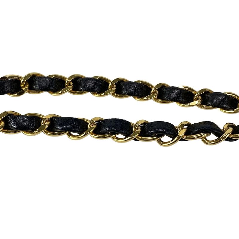 Chanel Shoulder Bag Double Flap Matelasse A01112 Black Chain Shoulder/gold