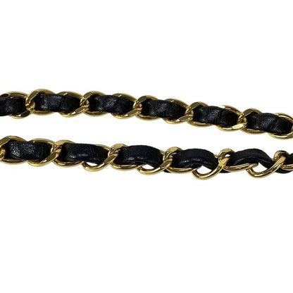 Chanel Shoulder Bag Double Flap Matelasse A01112 Black Chain Shoulder/gold