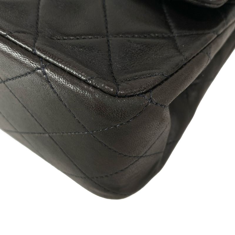 Chanel Shoulder Bag Double Flap Matelasse A01112 Black Chain Shoulder/gold