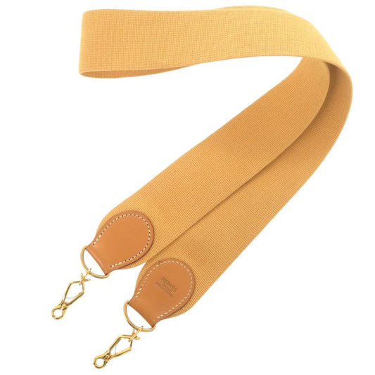 Hermes Evelyn Strap Canvas Leather Natural Gold Hardware Shoulder Strap 0157