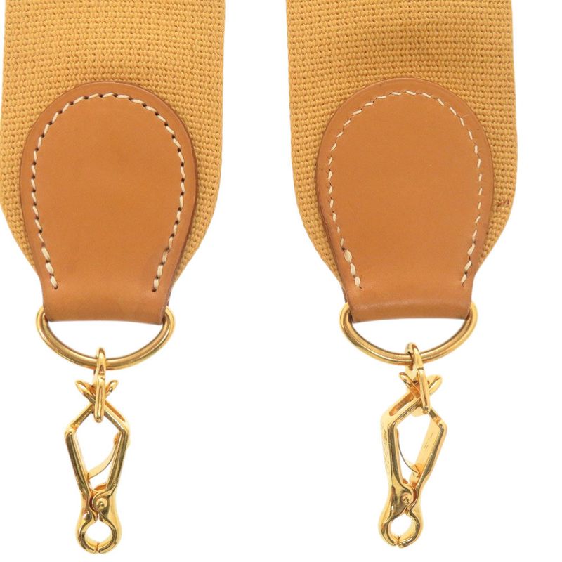 Hermes Evelyn Strap Canvas Leather Natural Gold Hardware Shoulder Strap 0157