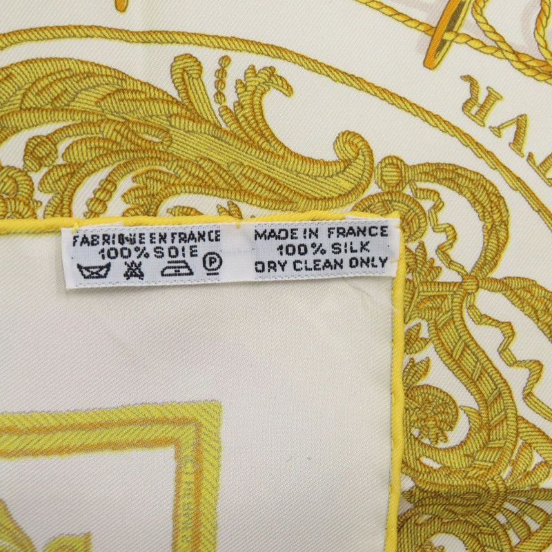 Hermes Carré 45 Petit Carré Paris Coat Of Arms LES Armes DE Paris Silk Cream