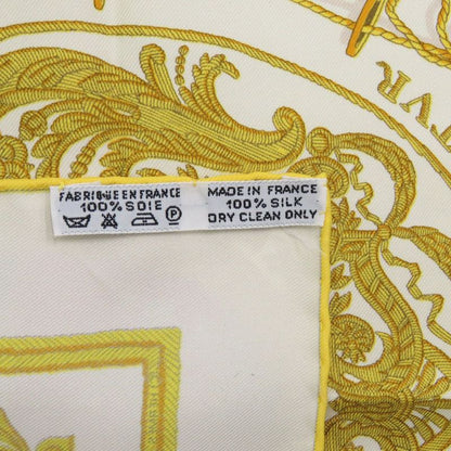 Hermes Carré 45 Petit Carré Paris Coat Of Arms LES Armes DE Paris Silk Cream