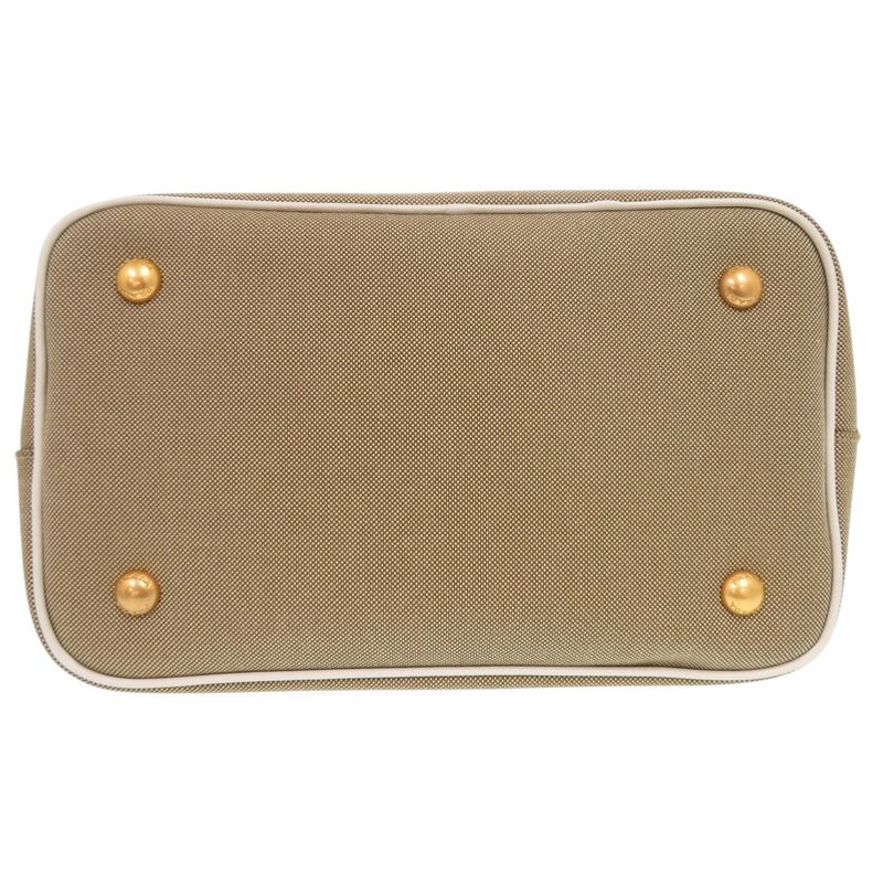 Prada LOGO Jacquard 1ba172 Leather Jacquard Corda Talc Beige White Shoulder Bag