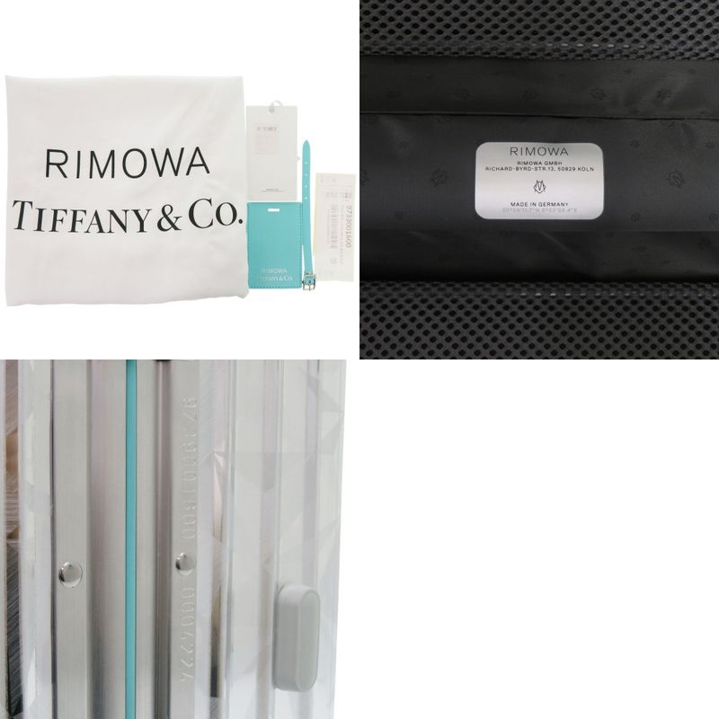 Rimowa X Tiffany & Co Lock-cut Cabin 9739001600 Aluminum/leather Silver