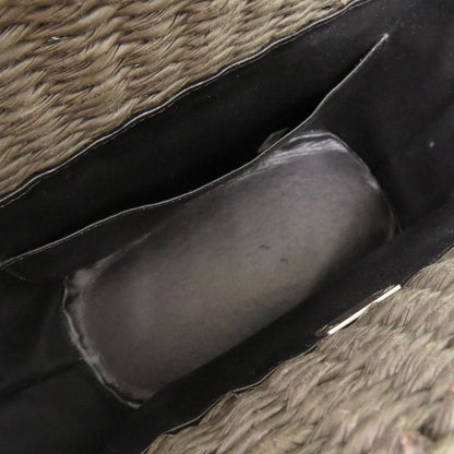 Chanel Straw Gray Basket Bag Handbag 1538 Chanel