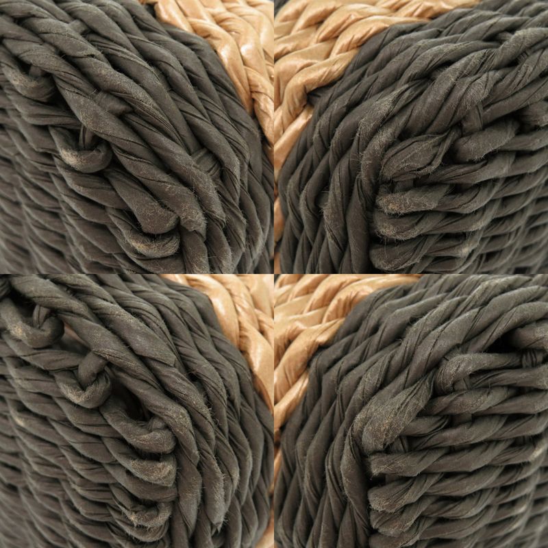 Chanel Straw Gray Basket Bag Handbag 1538 Chanel