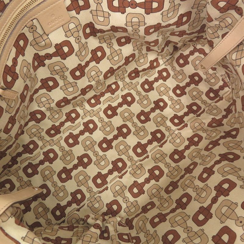 Guccissima GG Logo 162094 Leather Beige Tote Handbag 0245 Gucci