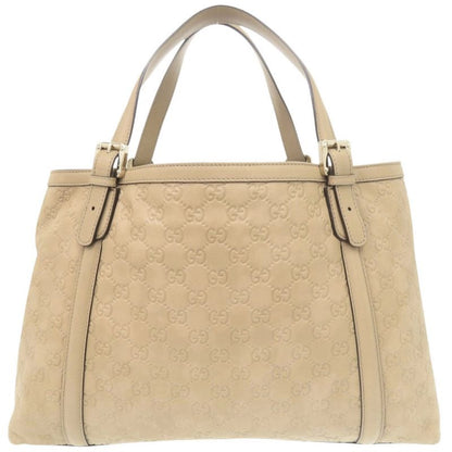 Guccissima GG Logo 162094 Leather Beige Tote Handbag 0245 Gucci
