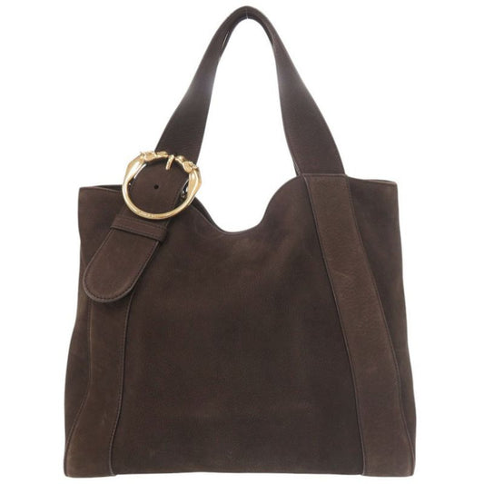 Gucci 296877 Nubac Cles Zah Brown Tote Handbag 0256 Gucci