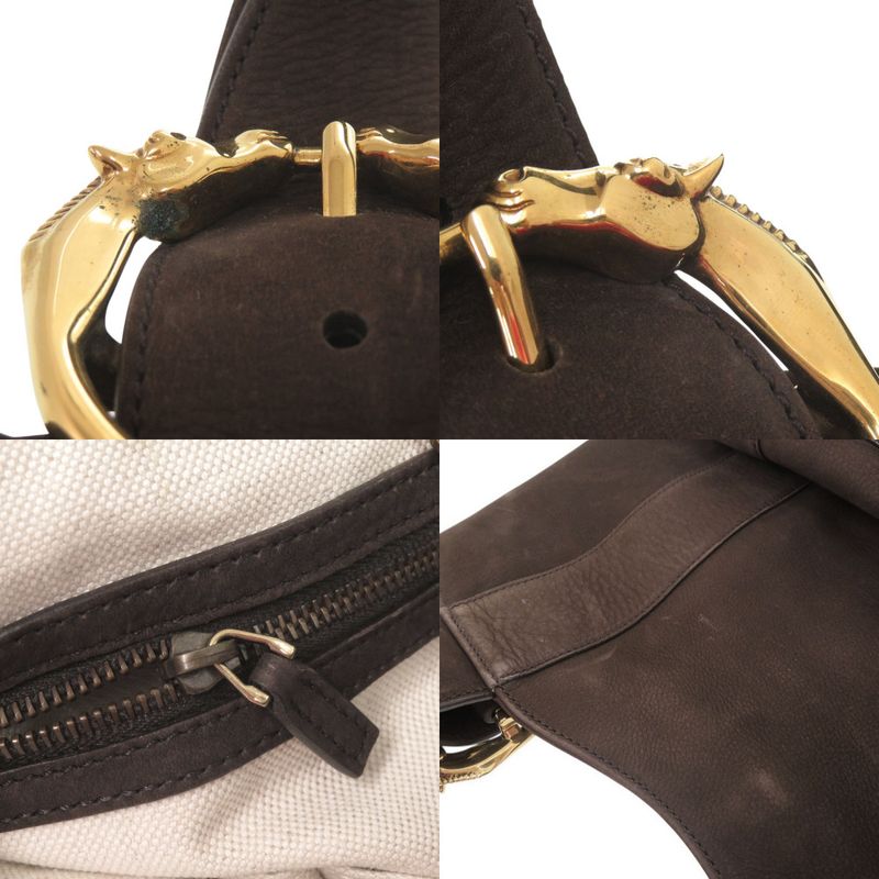 Gucci 296877 Nubac Cles Zah Brown Tote Handbag 0256 Gucci