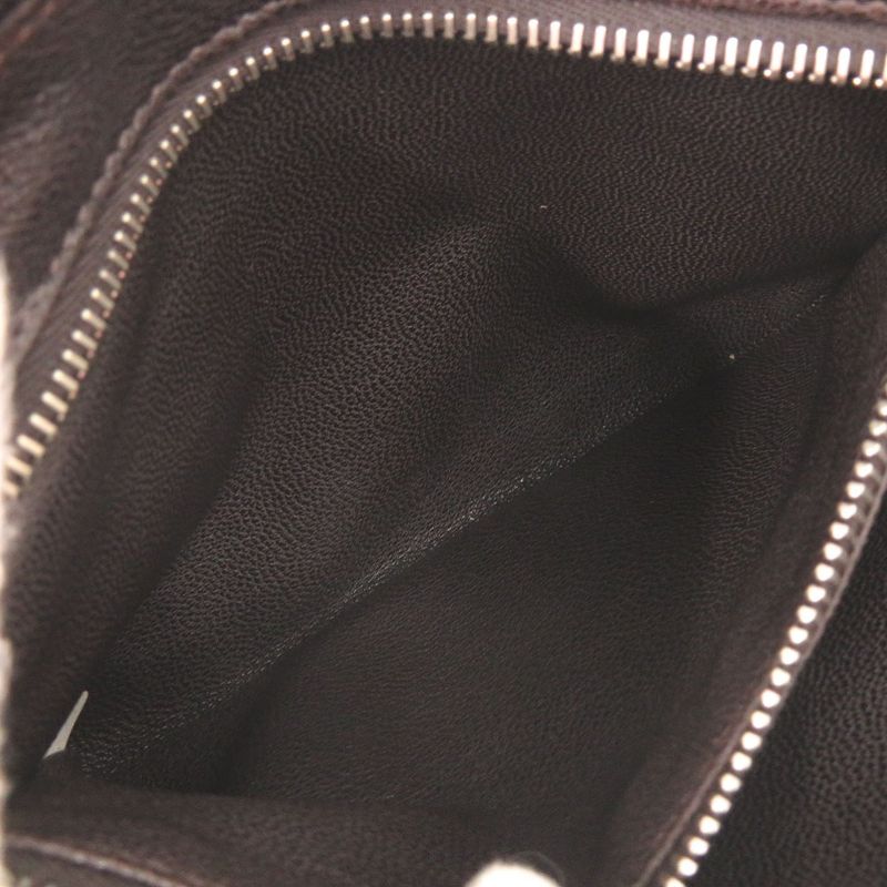 Prada Triangle Logo Leather Gray Second Bag Clutch Bag 0188 Prada