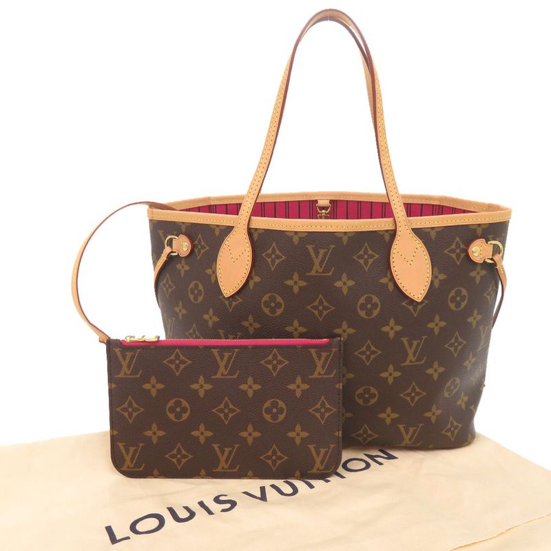 Louis Vuitton Neverfull PM Monogram M41001 Fuchsia Tote Bag LV 0290 Louis