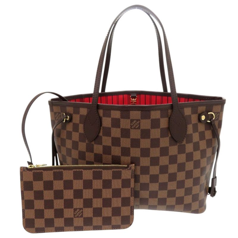 Louis Vuitton Neverfull PM Damier With Pouch N41359 Brown Tote Bag LV 0701