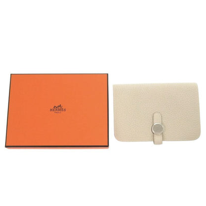 Hermès Dogon Compact Taurillon Clemence B Fold Wallet Marked Beton B (2023)